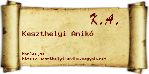 Keszthelyi Anikó névjegykártya